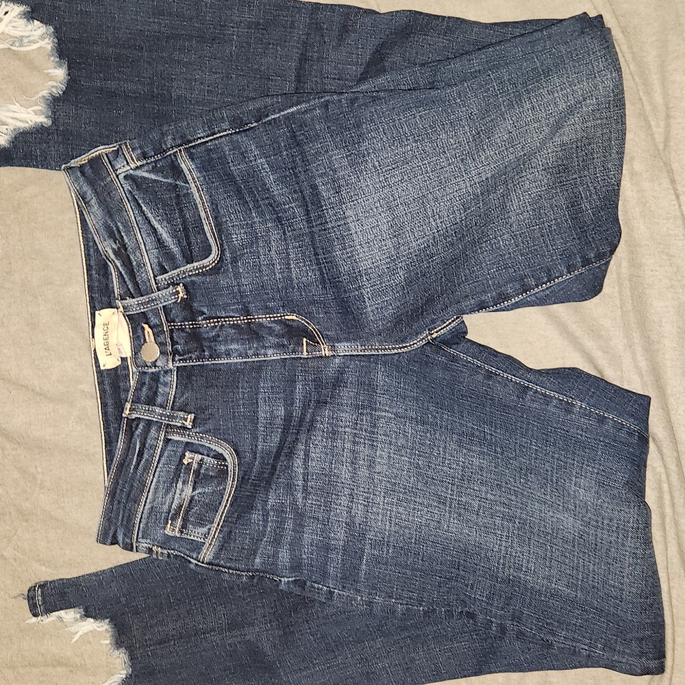L'Agence High Line High Rise Skinny Denim Jeans Vintage Destruct Size 24